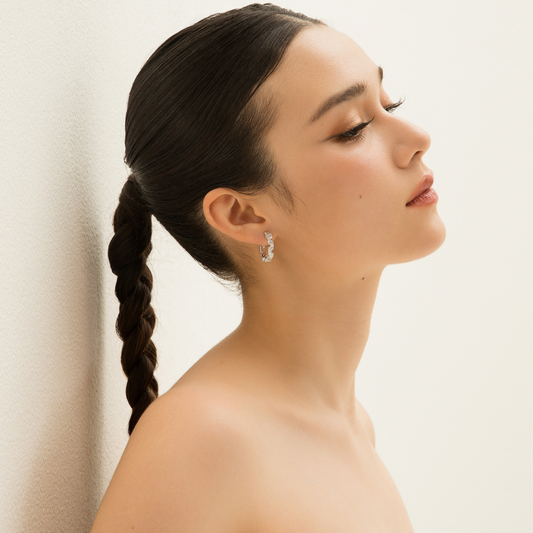 Glintz Olivia V Hoop Earrings