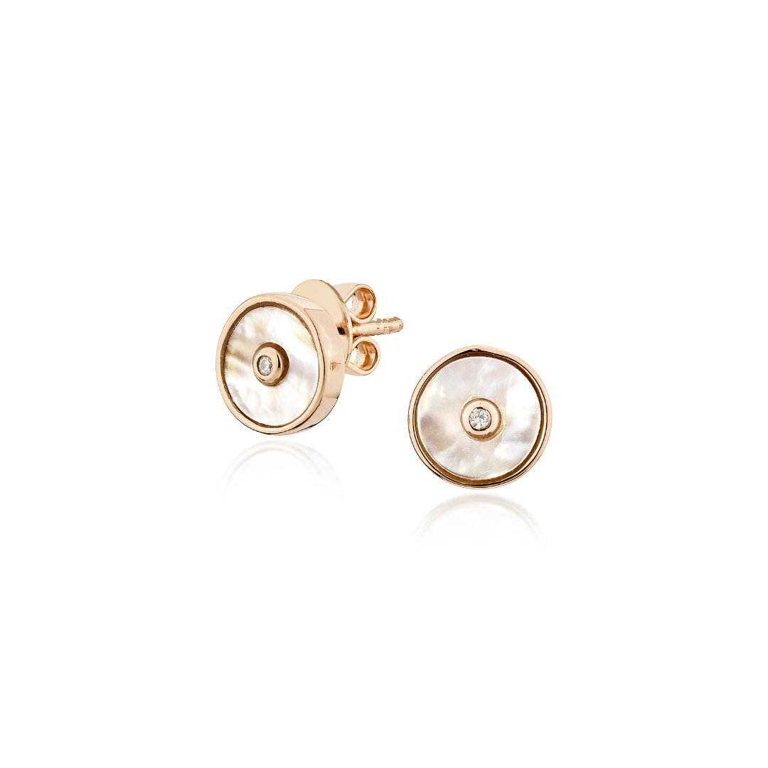 Glintz Pearlescent Round Earrings