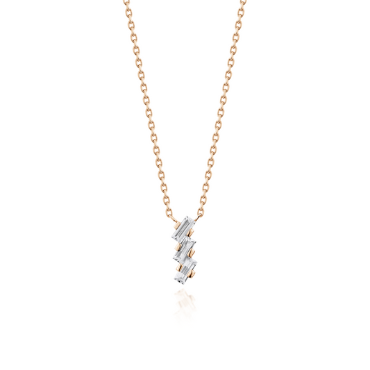 Glintz Ultra Basic Triple Baquette Necklace