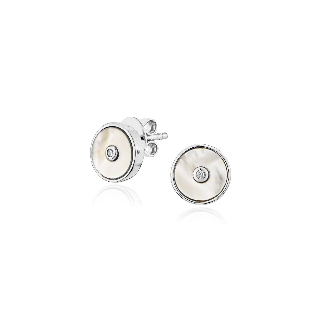 Glintz Pearlescent Round Earrings