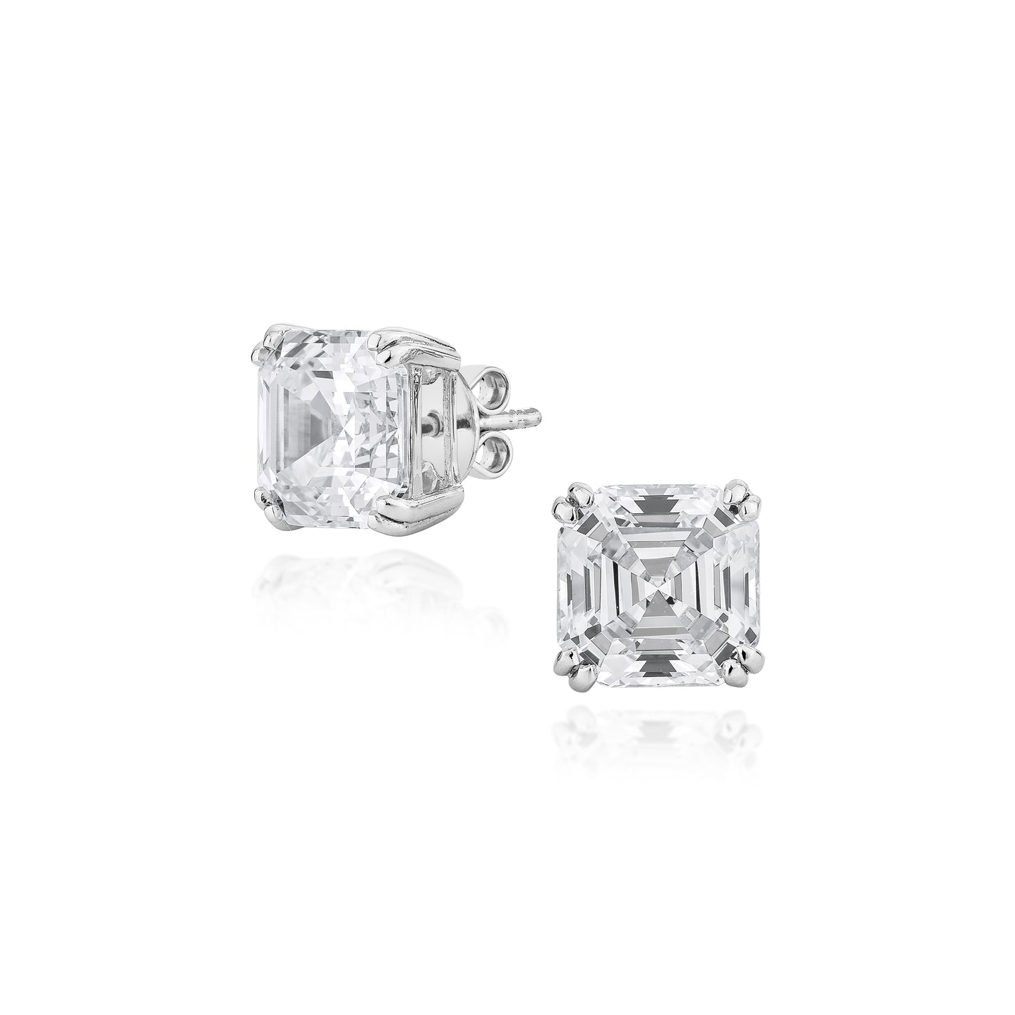 Glintz Bijoux Bisou Cushion 9x9mm Stud Earrings