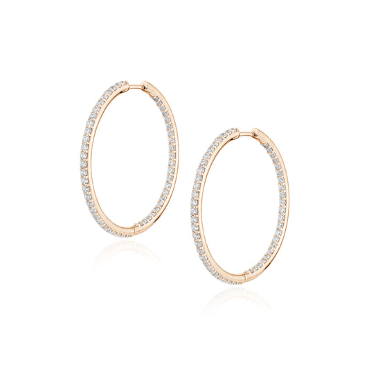 Glintz Sweetheart 3.5cm Round Hoop Earrings