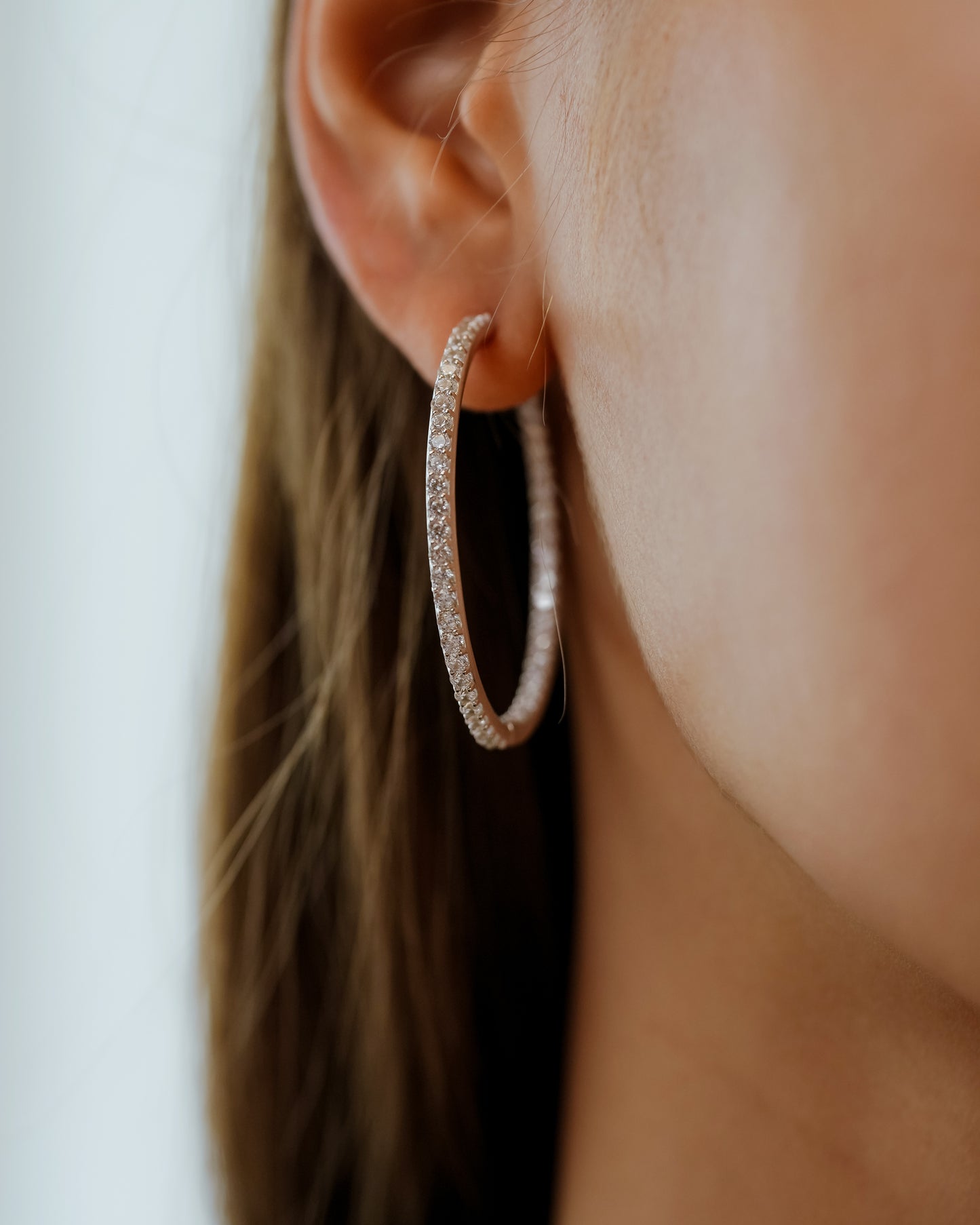 Glintz Sweetheart 3.5cm Round Hoop Earrings