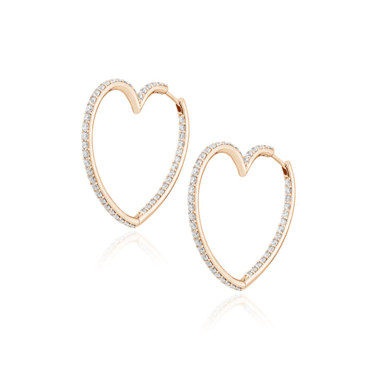 Glintz Sweetheart 3.5cm Hoop Earrings