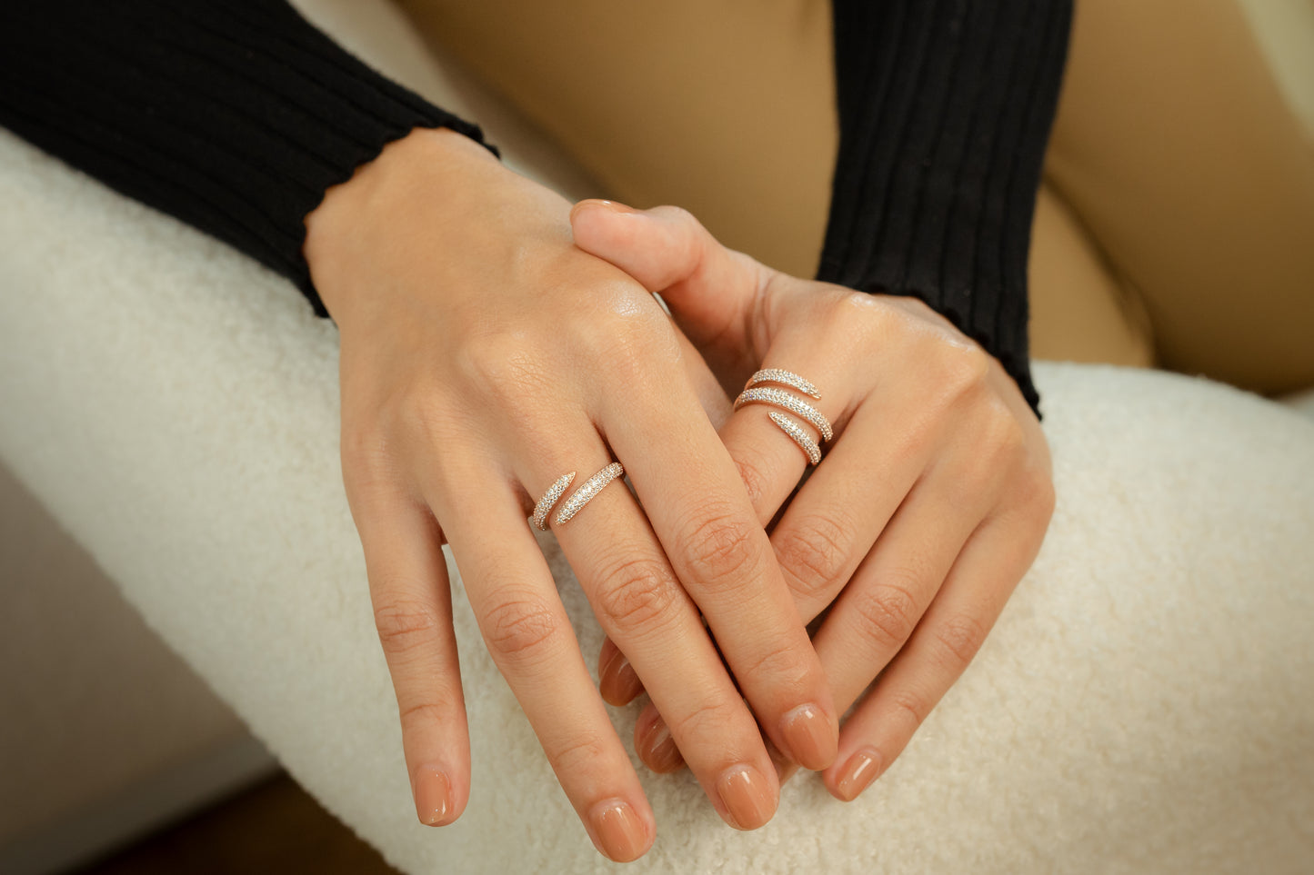 Glintz Le Frise Double loop ring