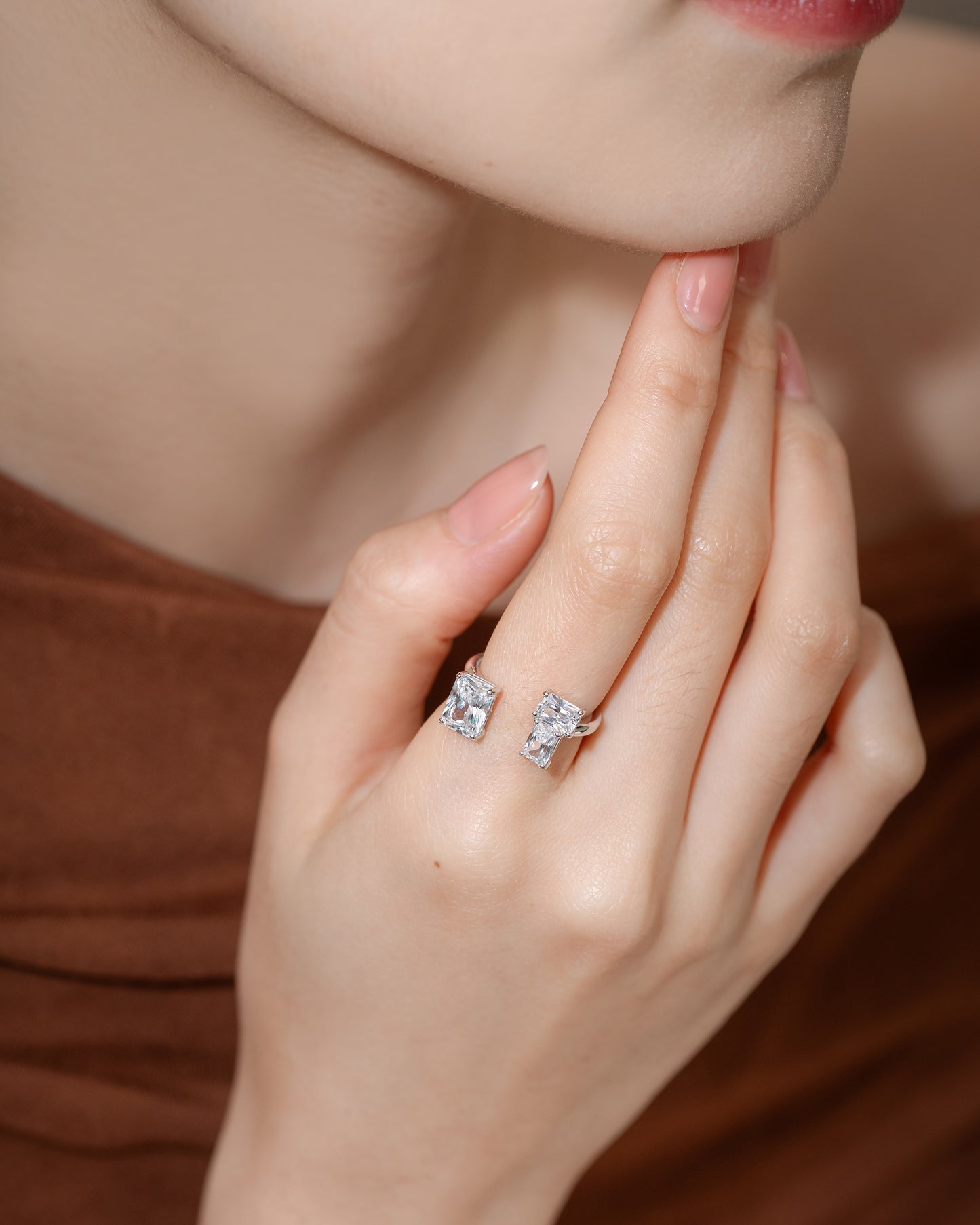 Glintz Geometric Grace Emerald Cut Ring