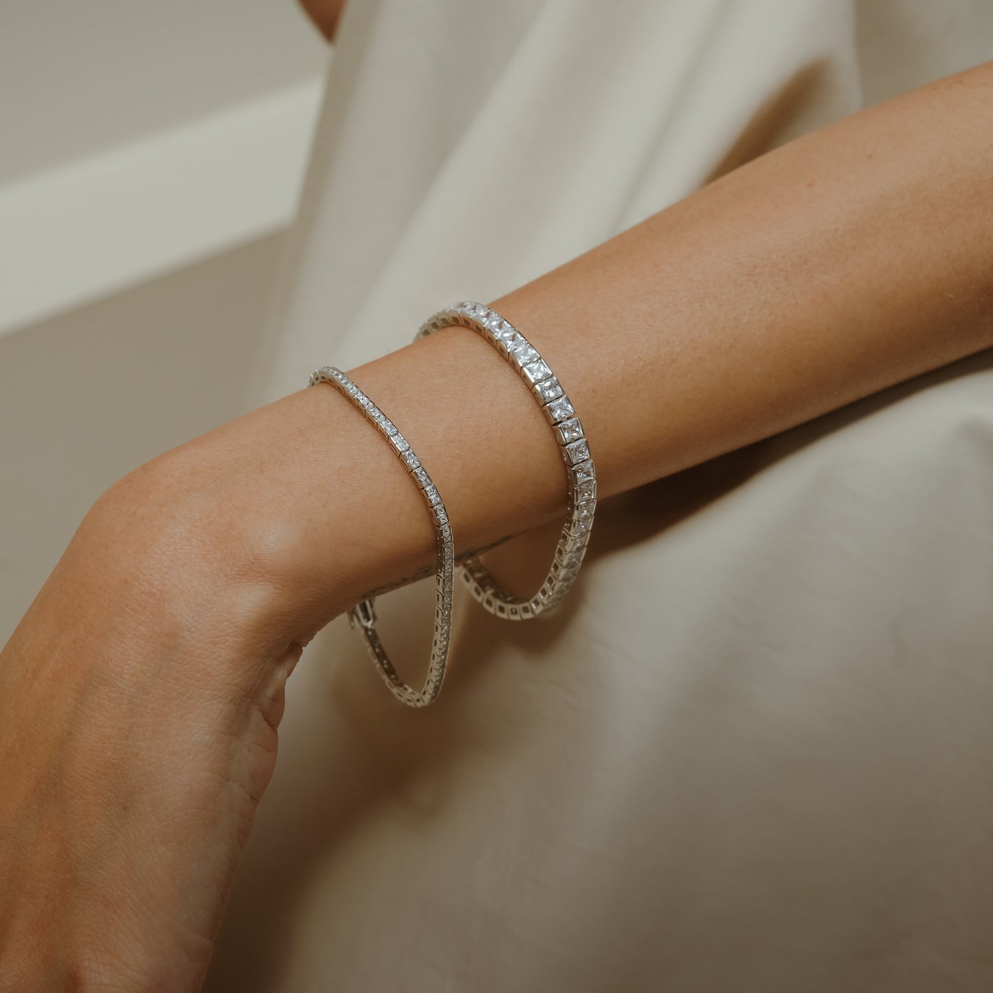 Glintz Stardust Shine Dainty Bracelet Princess Cut2mm