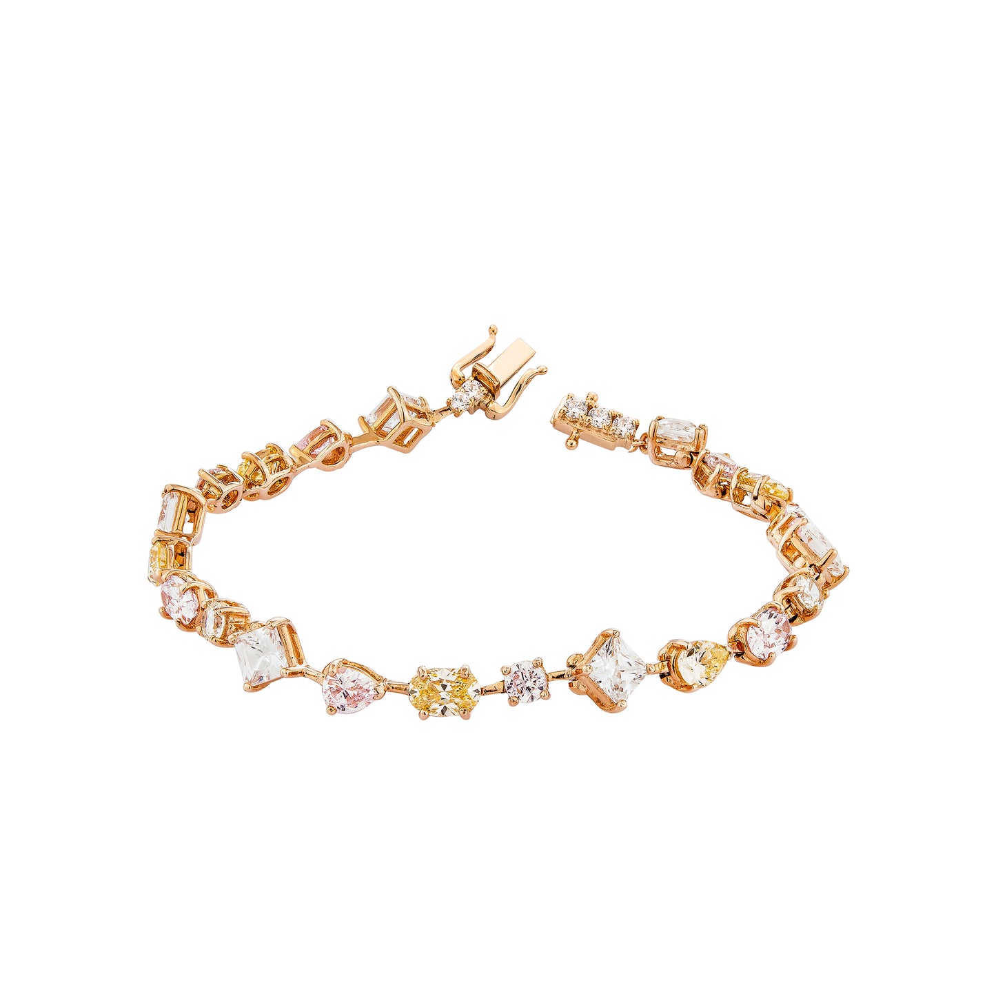 Glintz Parallogram Bracelet in Pink
