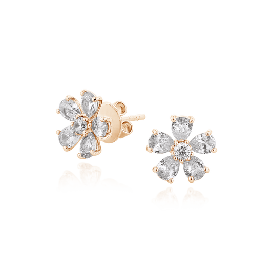 Glintz Forget Me Not Flower Stud Earrings 1.0cm