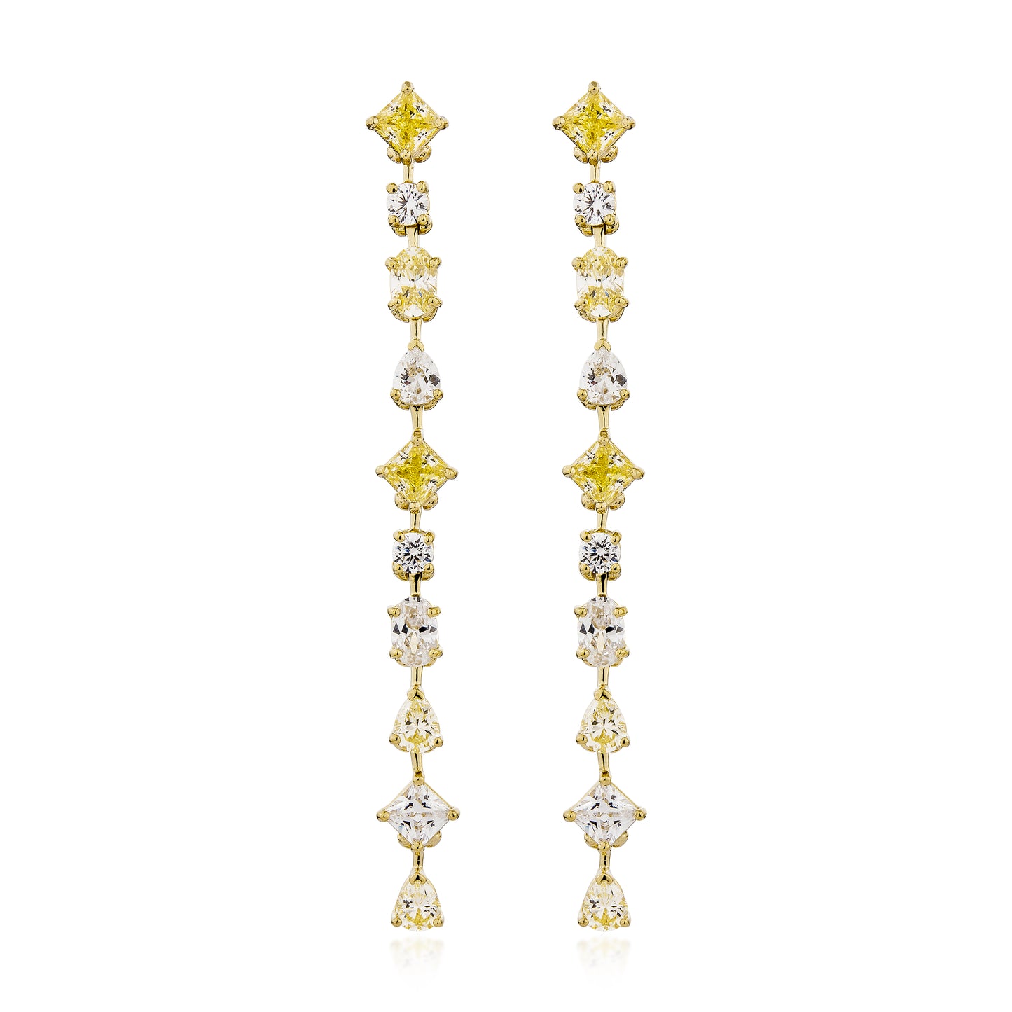 Glintz Parallogram Earrings in Canary