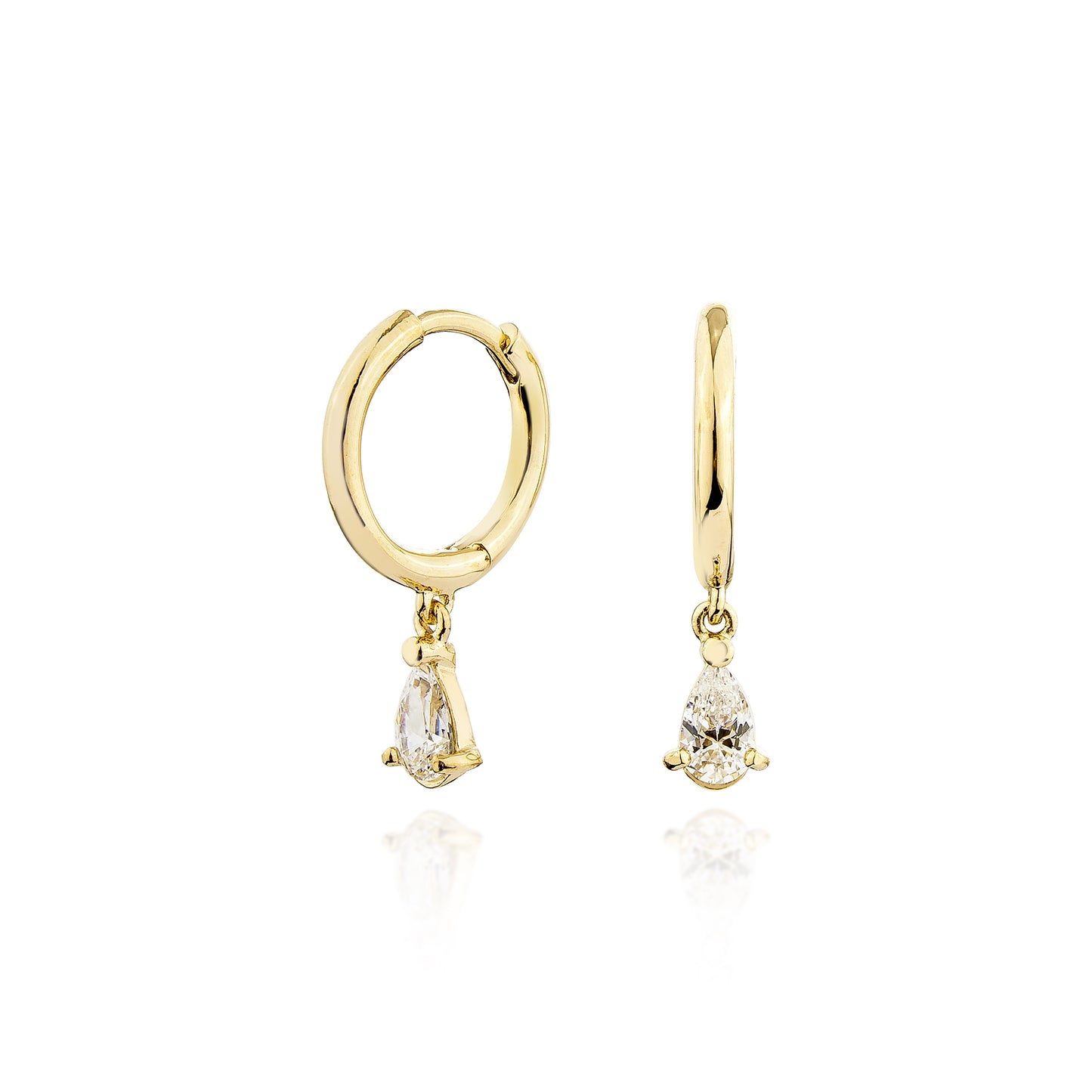 Glintz Ultra Basic Circlet Mini Drop Huggies Earrings