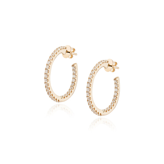 Glintz Optimal Glow 25mm Hoop Earrings