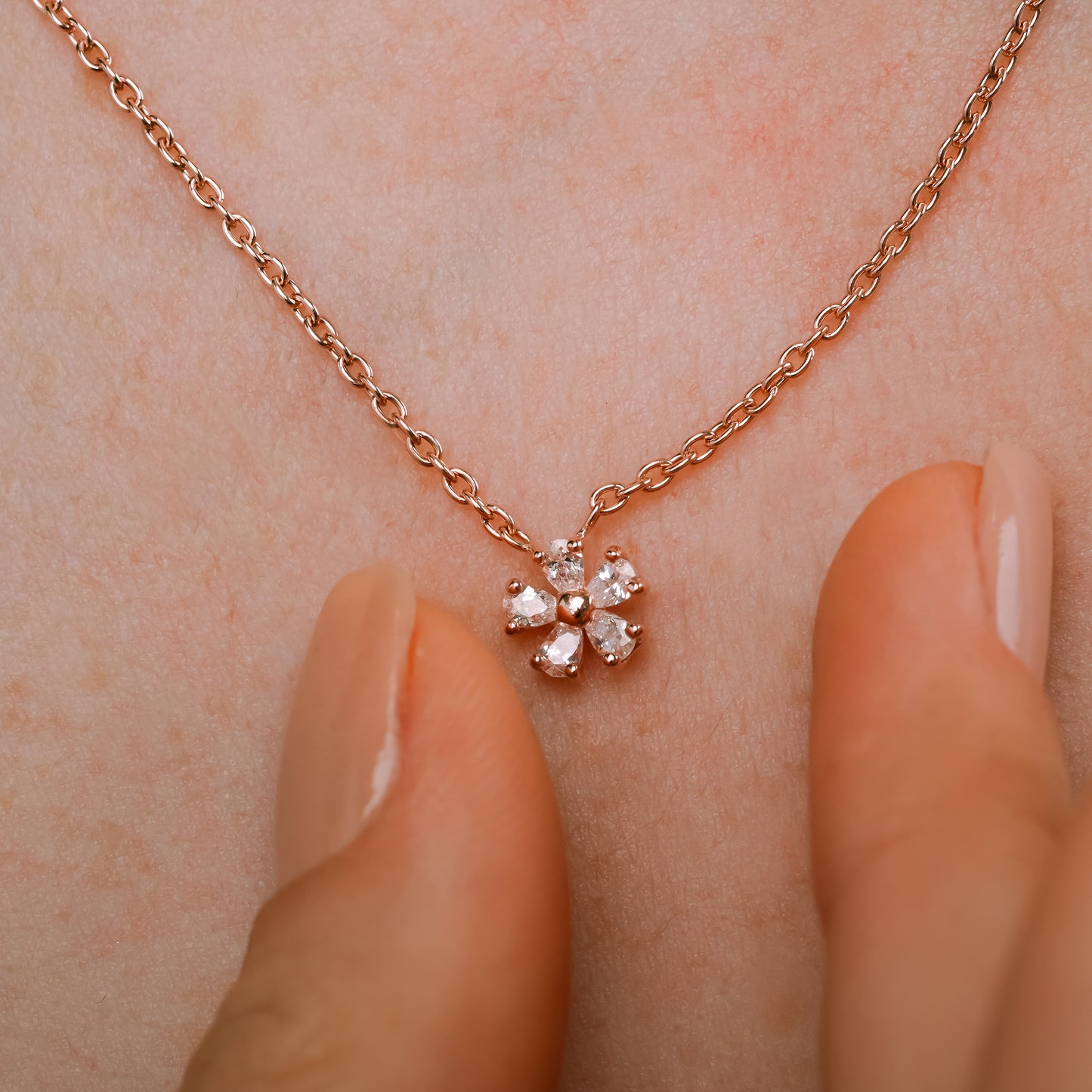 Glintz Forget Me Not Flower Necklace 1.0cm