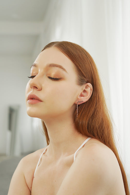 Glintz Collette Long Earringsin Black