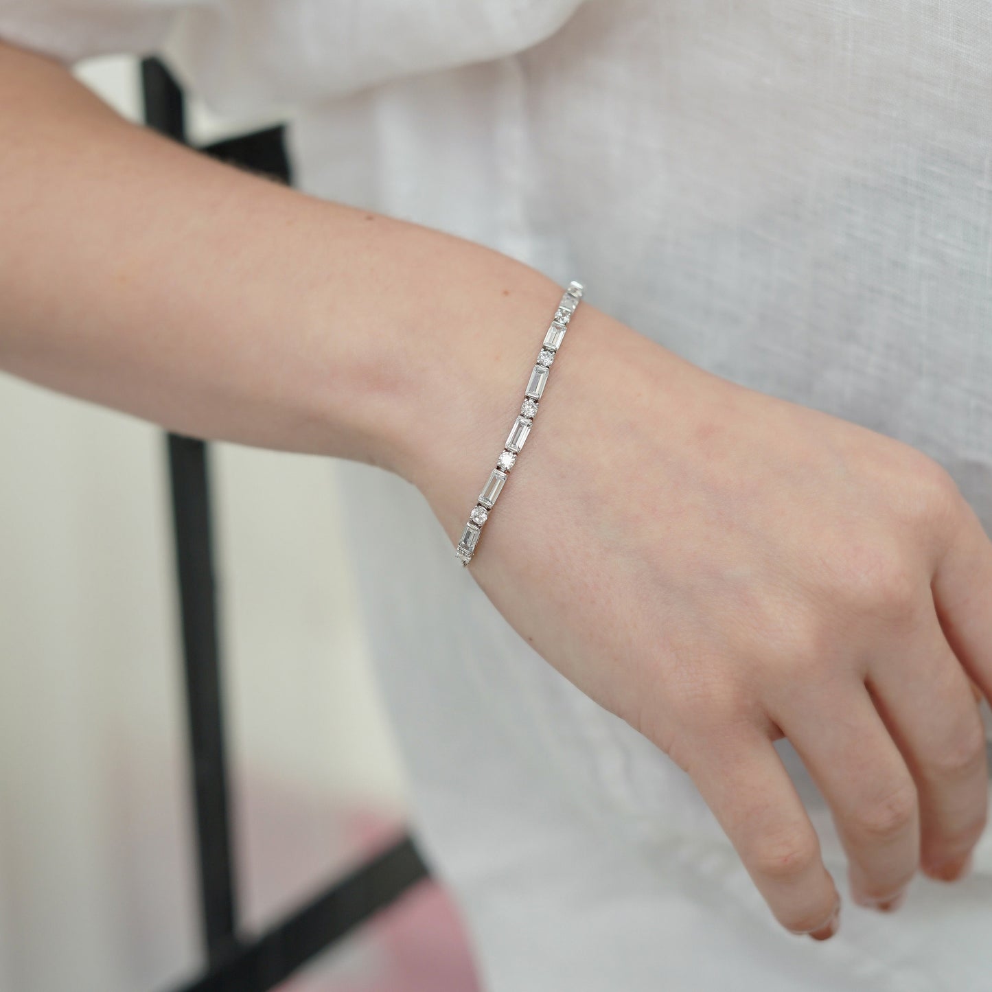 Glintz Stardust Shine Bracelet Brilliant and Baguette Cut Small