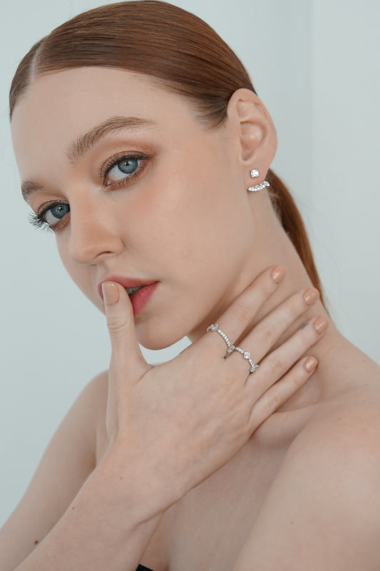 Glintz Le Jardin 2 Ways Earrings in White