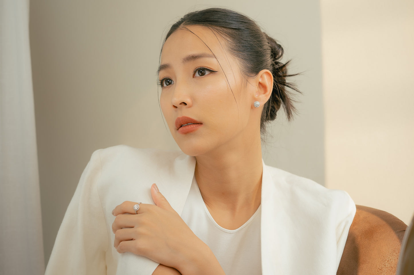 Glintz Classic Removable halo setting frame 9mm in White Cz.