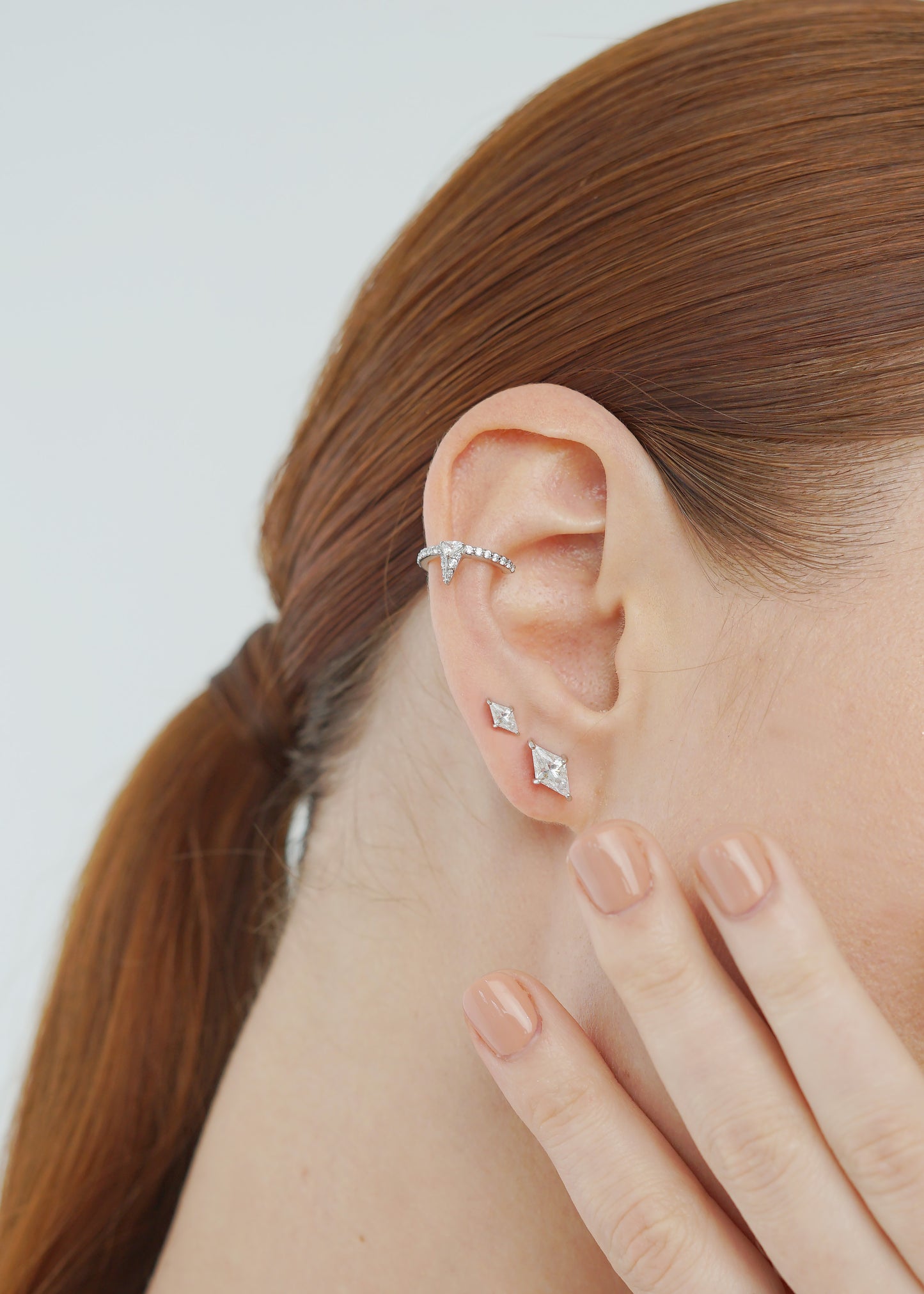 Glintz Bijoux Bisou Daimond Cut Studs 4x6mm Earrings