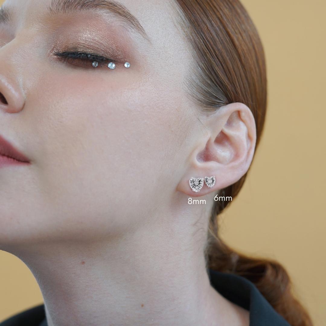 Glintz Mon Couer Heart Studs 6x6mm Earrings