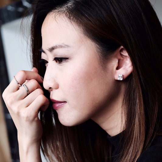 Glintz Bijoux Bisou Brilliant Cut Studs7x9mm Earrings