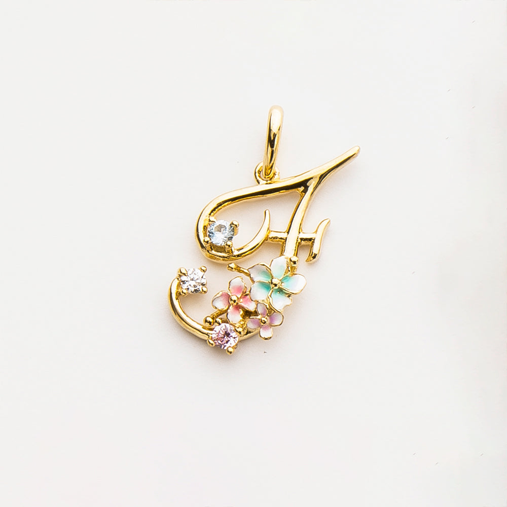 Glintz Modern Tales initial necklace with option of 18K gold plated silver chain or pearl Fresh water Pearl necklace, enamel Monogram Necklace, Letter Necklace, Bridesmaid Gifts