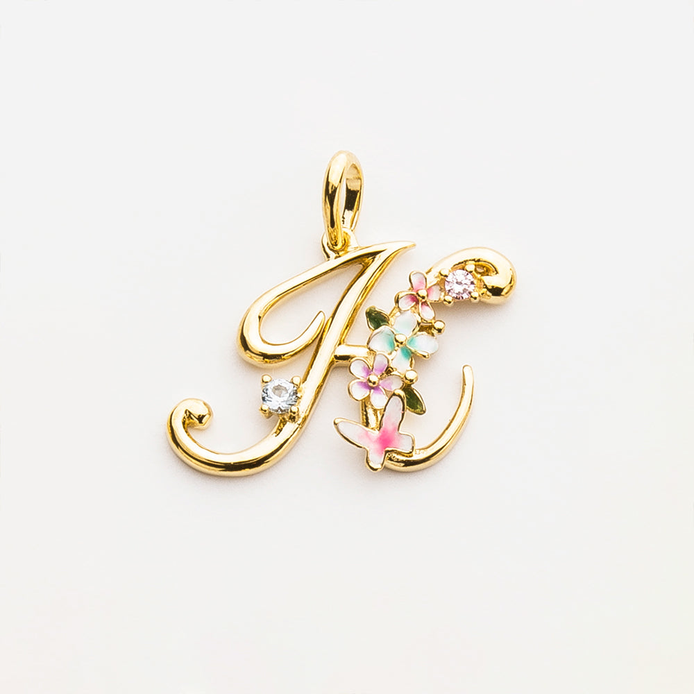 Glintz Modern Tales initial necklace with option of 18K gold plated silver chain or pearl Fresh water Pearl necklace, enamel Monogram Necklace, Letter Necklace, Bridesmaid Gifts