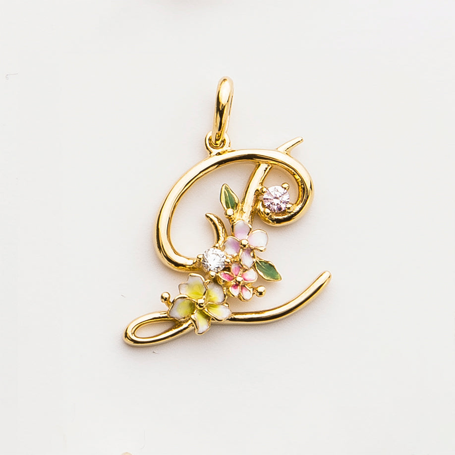 Glintz Modern Tales initial necklace with option of 18K gold plated silver chain or pearl Fresh water Pearl necklace, enamel Monogram Necklace, Letter Necklace, Bridesmaid Gifts