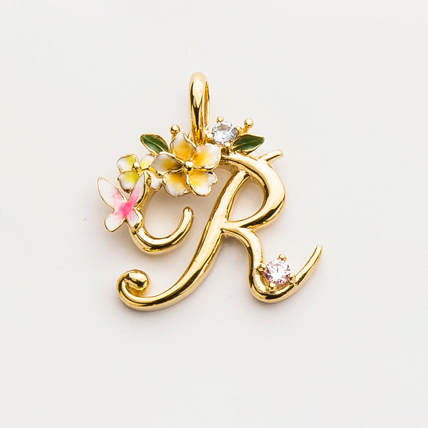 Glintz Modern Tales initial necklace with option of 18K gold plated silver chain or pearl Fresh water Pearl necklace, enamel Monogram Necklace, Letter Necklace, Bridesmaid Gifts