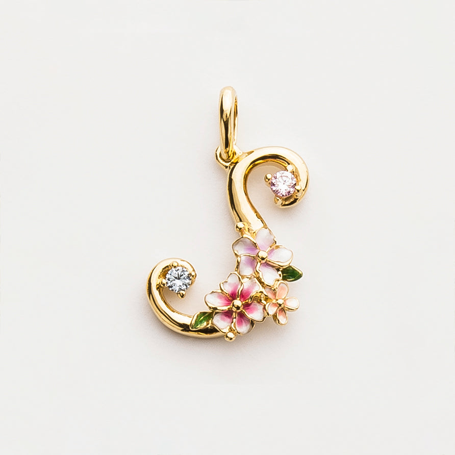 Glintz Modern Tales initial necklace with option of 18K gold plated silver chain or pearl Fresh water Pearl necklace, enamel Monogram Necklace, Letter Necklace, Bridesmaid Gifts