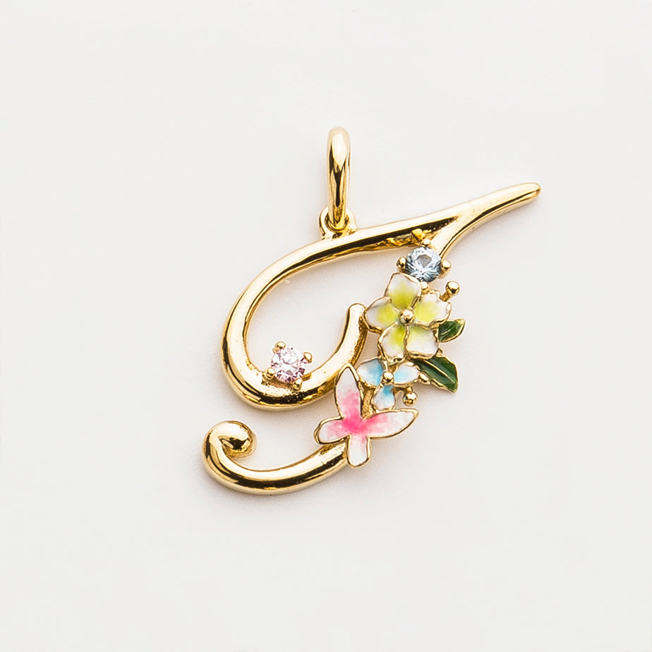 Glintz Modern Tales initial necklace with option of 18K gold plated silver chain or pearl Fresh water Pearl necklace, enamel Monogram Necklace, Letter Necklace, Bridesmaid Gifts