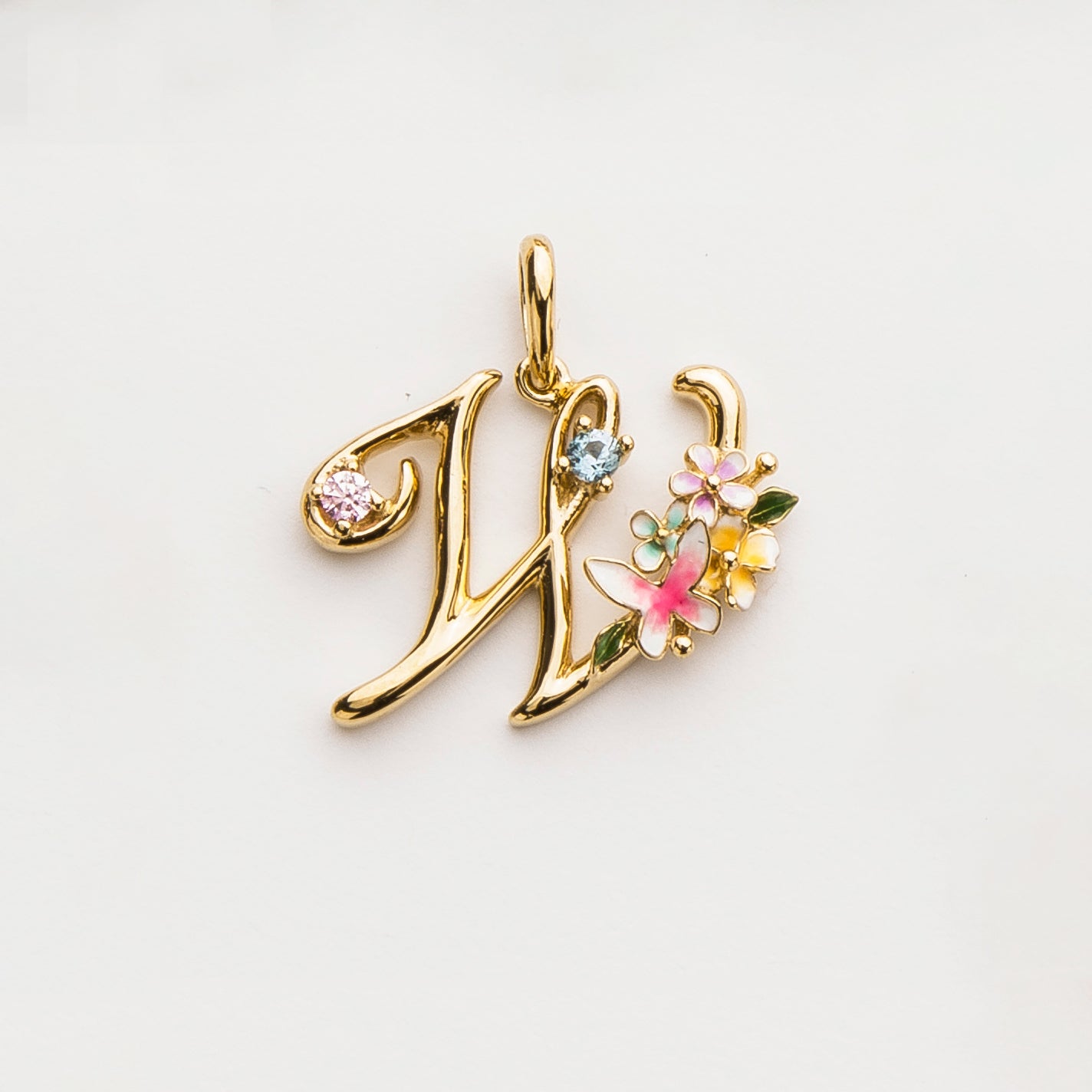 Glintz Modern Tales initial necklace with option of 18K gold plated silver chain or pearl Fresh water Pearl necklace, enamel Monogram Necklace, Letter Necklace, Bridesmaid Gifts
