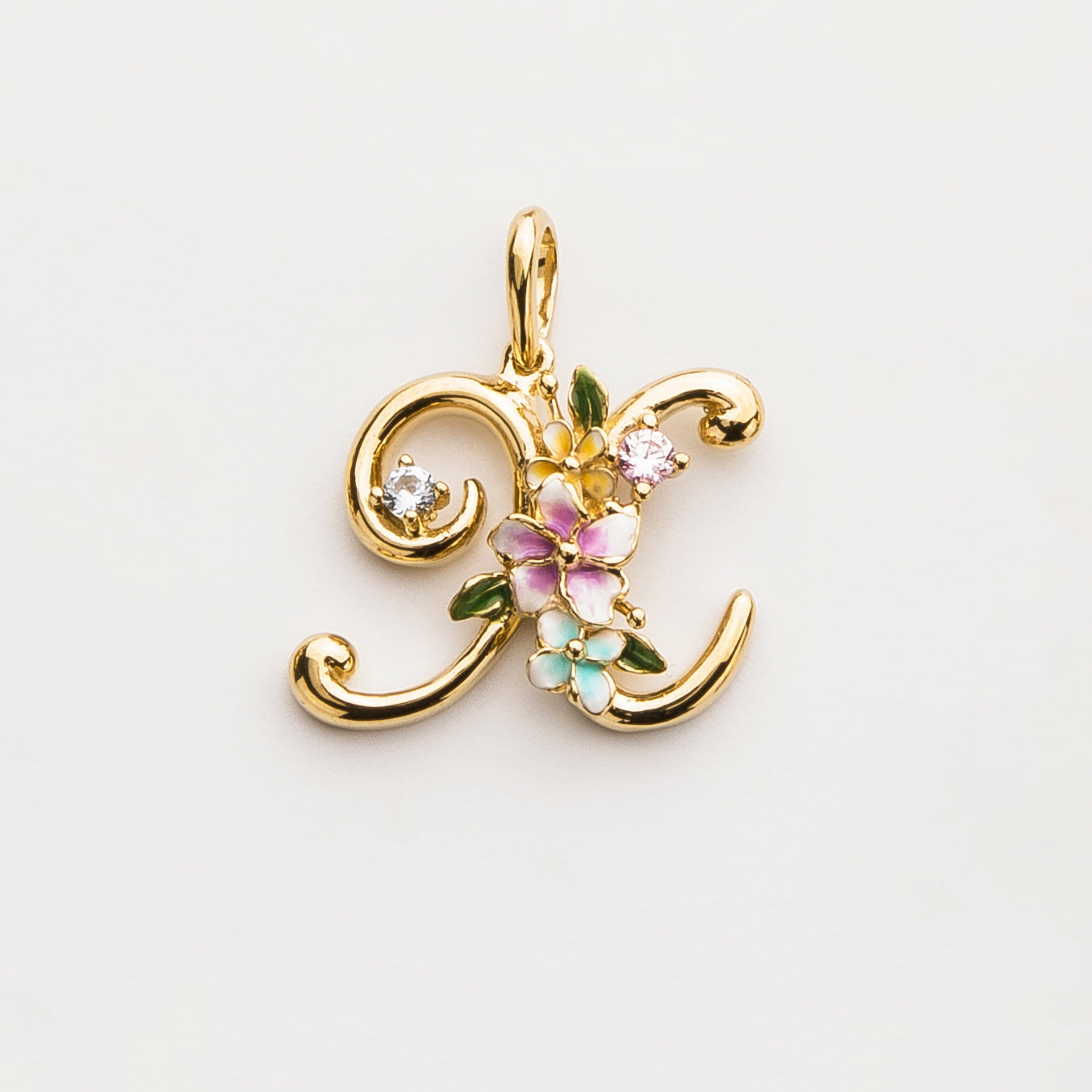 Glintz Modern Tales initial necklace with option of 18K gold plated silver chain or pearl Fresh water Pearl necklace, enamel Monogram Necklace, Letter Necklace, Bridesmaid Gifts