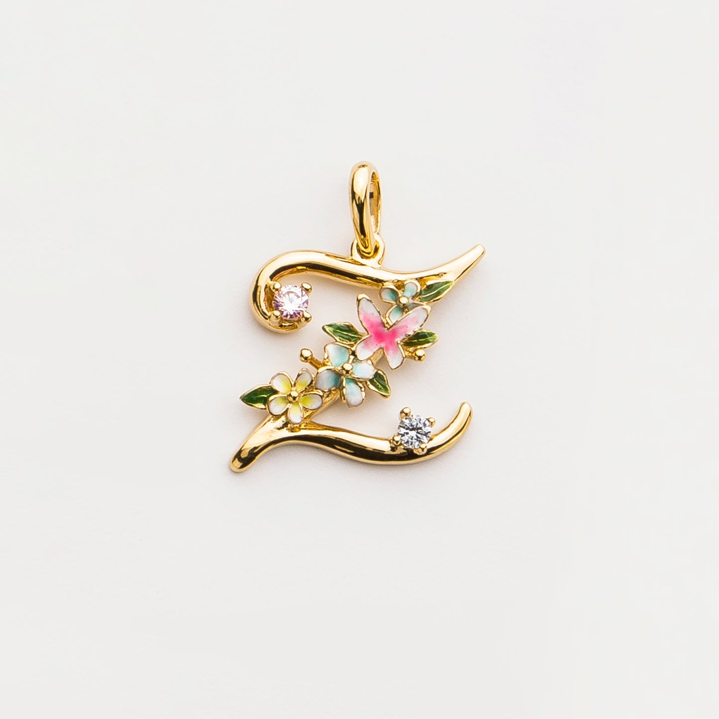 Glintz Modern Tales initial necklace with option of 18K gold plated silver chain or pearl Fresh water Pearl necklace, enamel Monogram Necklace, Letter Necklace, Bridesmaid Gifts