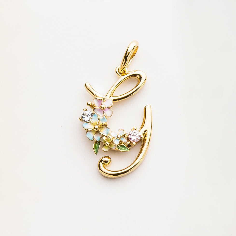 Glintz Modern Tales initial necklace with option of 18K gold plated silver chain or pearl Fresh water Pearl necklace, enamel Monogram Necklace, Letter Necklace, Bridesmaid Gifts