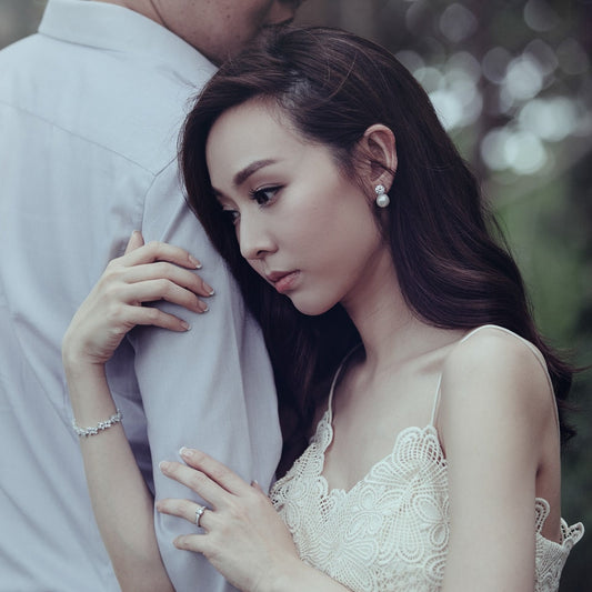 Glintz Pearl De'Fancy Single Drop Round Fresh Water Pearl Earrings