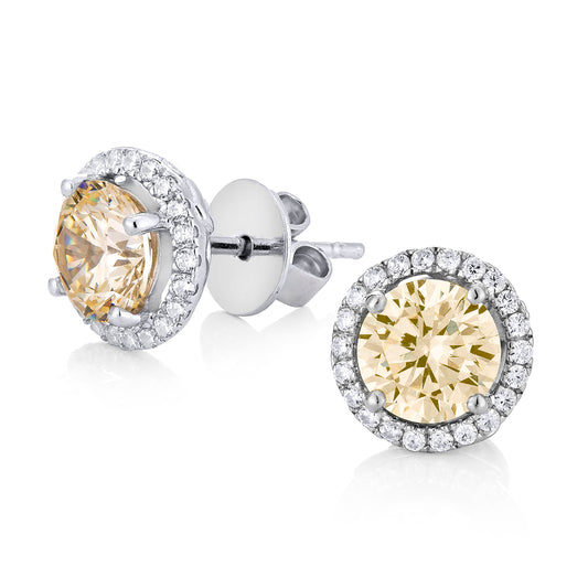 Glintz Classic Removable halo setting frame 9mm in Canary Cz.