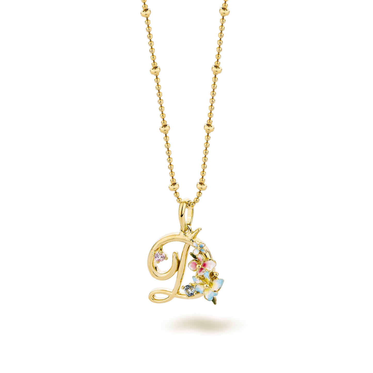 Glintz Modern Tales initial necklace with option of 18K gold plated silver chain or pearl Fresh water Pearl necklace, enamel Monogram Necklace, Letter Necklace, Bridesmaid Gifts