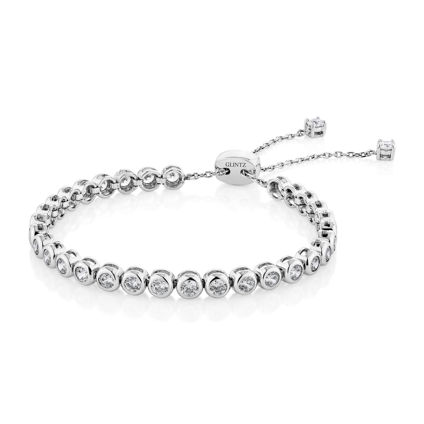 Glintz Stardust Shine Pull Bracelet Brilliant Cut Bazel Setting