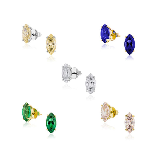 Glintz Bijoux Bisou Marquise Studs 5x10mm Earrings in muli-Color