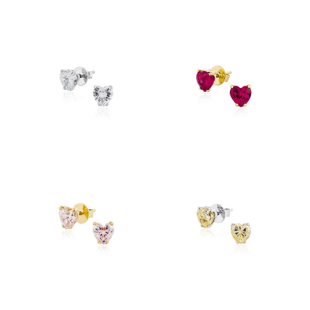 Glintz Mon Couer Heart Studs 6x6mm Earrings
