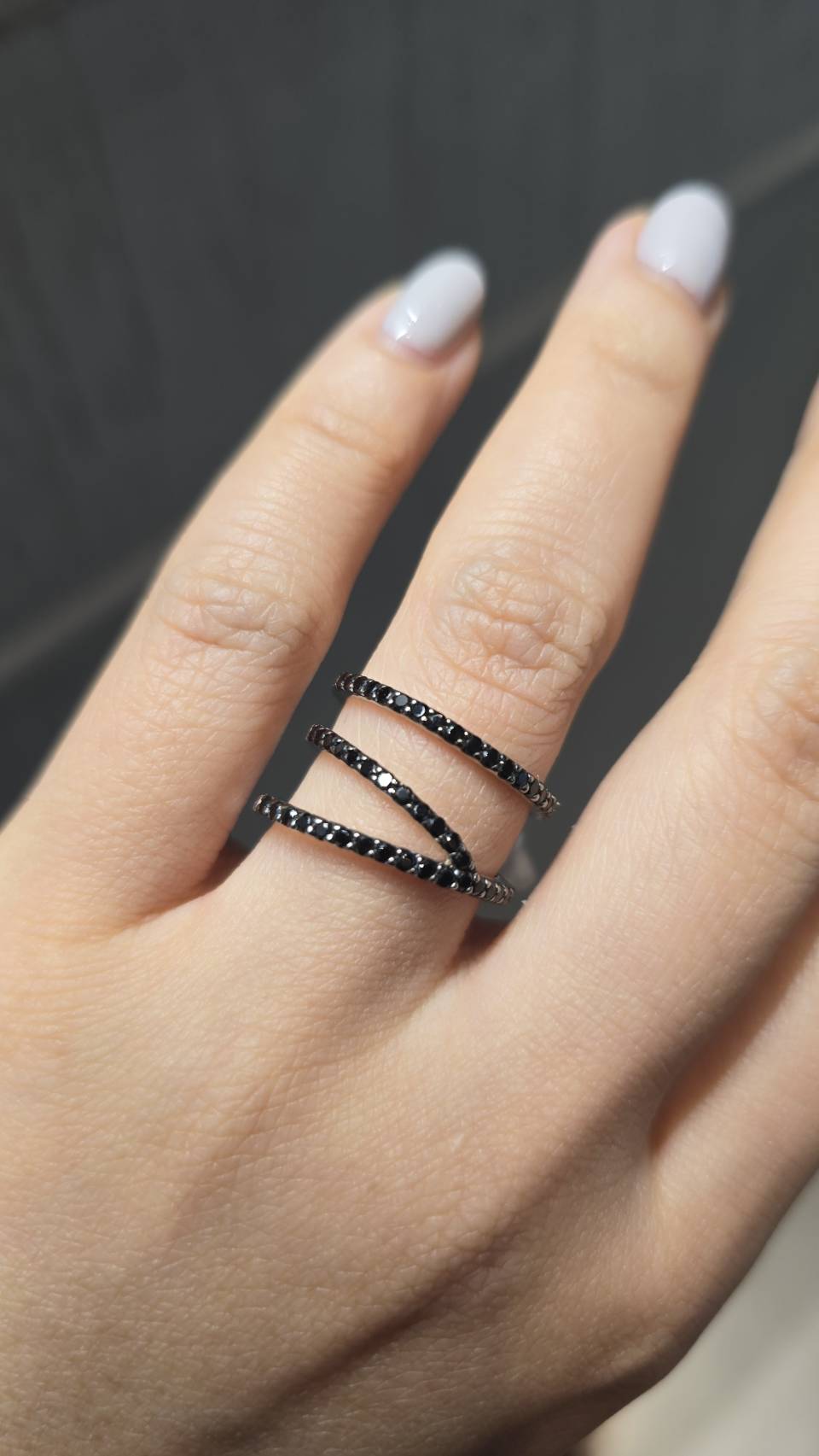 Glintz Entangle All Black Ring