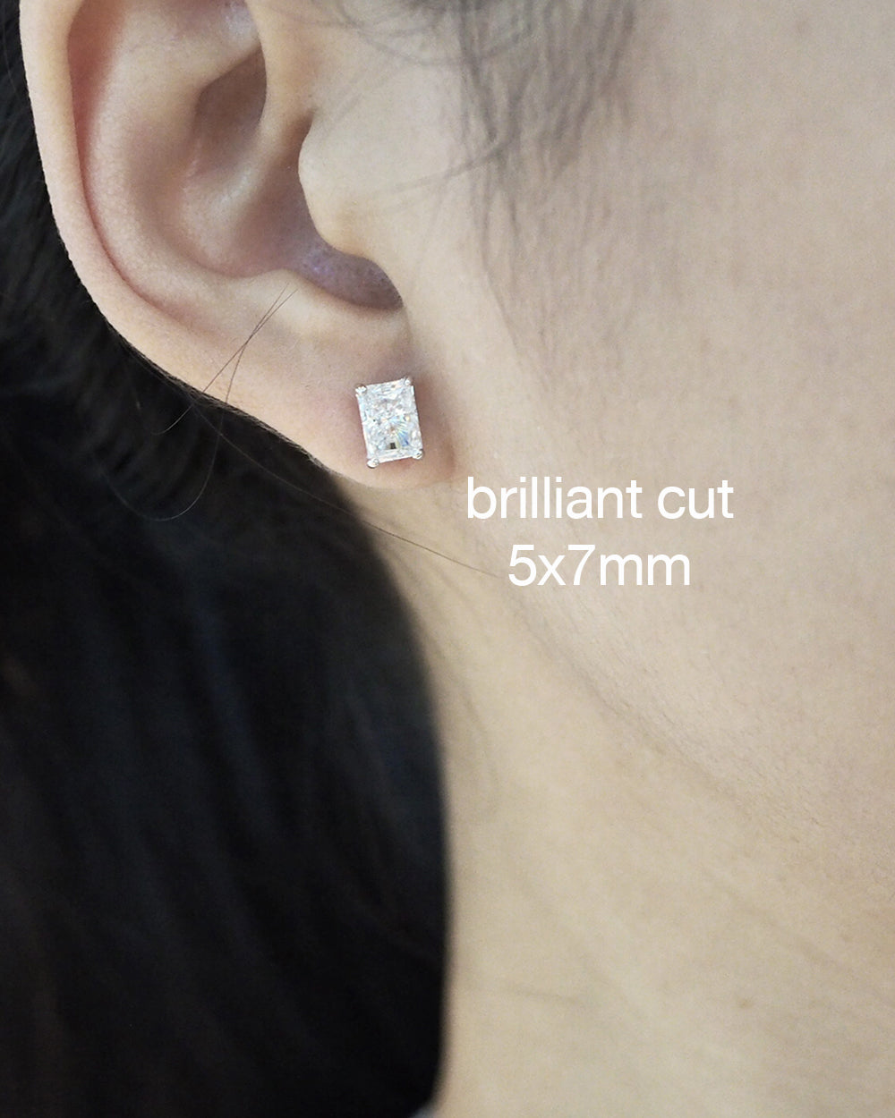 Glintz Bijoux Bisou Brilliant Cut Studs 5x7mm Earrings