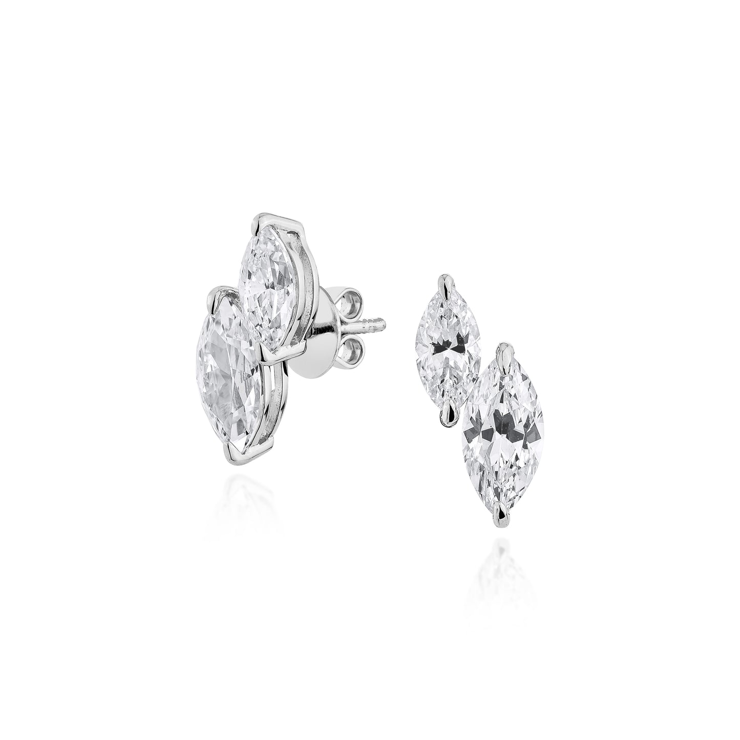 Glintz Tilda Double Marquise Cut Stud Earrings