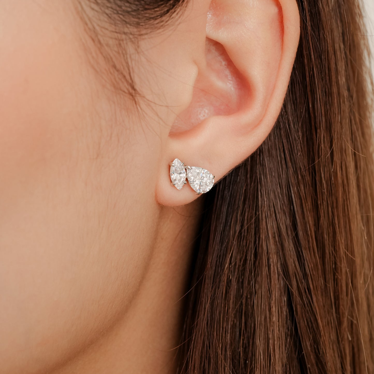 Glintz Tilda Double Marquise Cut Stud Earrings