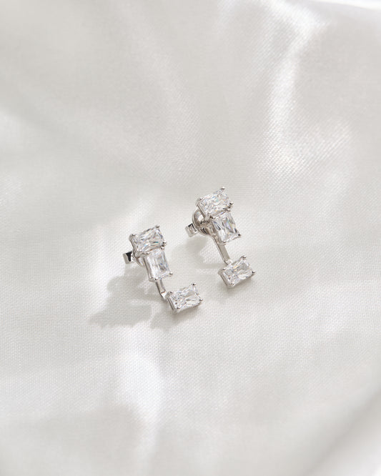 Glintz Geometric Grace Emerald Cut Ear Climber