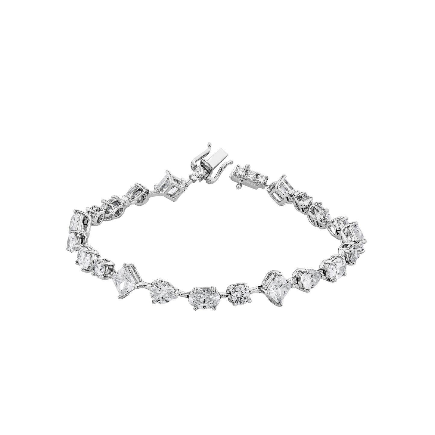 Glintz Parallogram Bracelet in White