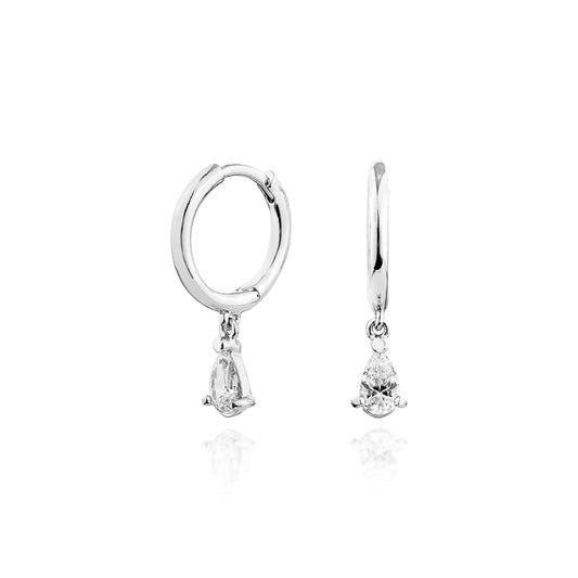 Glintz Ultra Basic Circlet Mini Drop Huggies Earrings