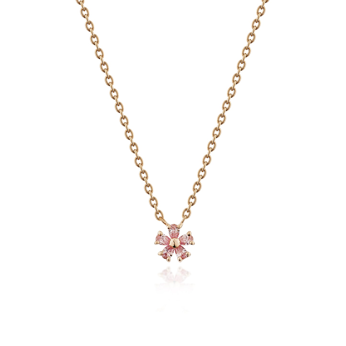 Glintz Forget Me Not Flower Necklace 0.7cm