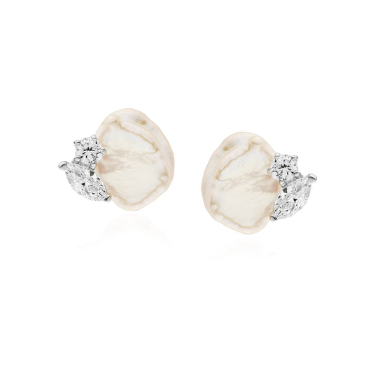 Glintz Pearla Keshi Earrings