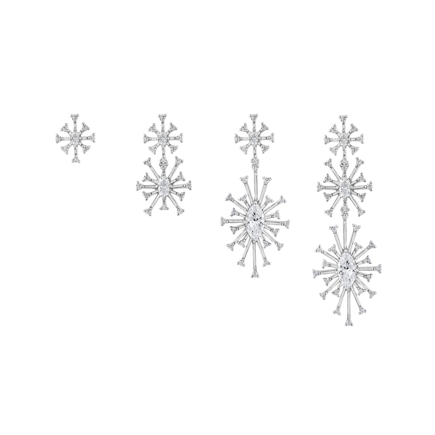 Glintz Snow Stella 4 Ways Earrings